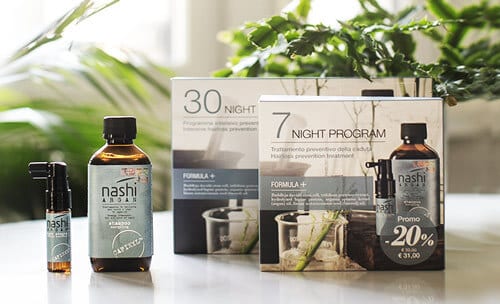 Caduta capelli stagionale: come prevenirla? Nashi Argan 7 Night Program