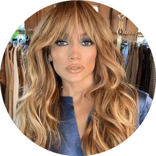 Tipi di frangia capelli Milano: Jennifer Lopez con viso cuore